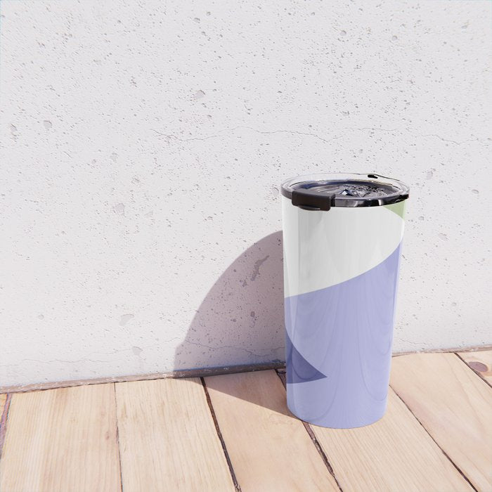 Geometrics - very peri & sage Travel Mug Gallery Image 4