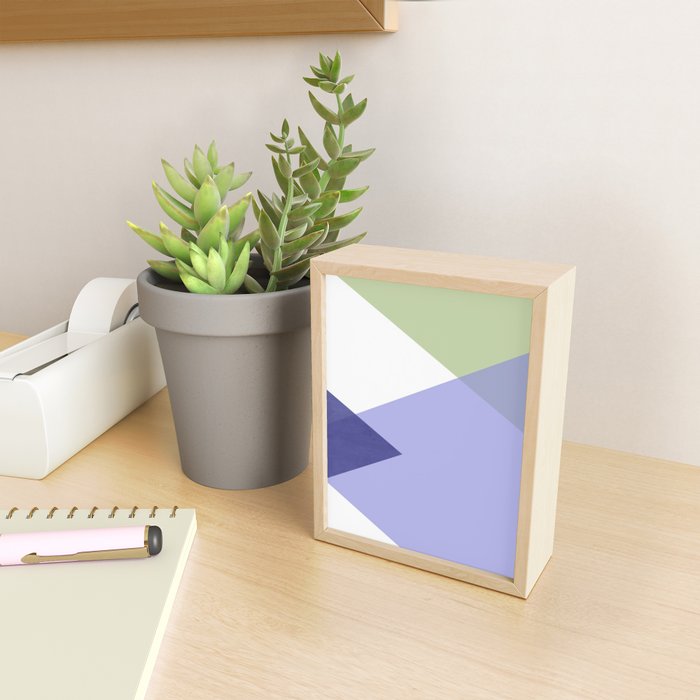 Geometrics - very peri & sage Mini Art Print Gallery Image 2