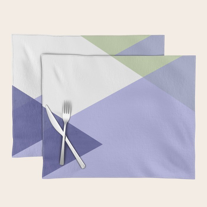 Geometrics - very peri & sage Placemat Gallery Image 1