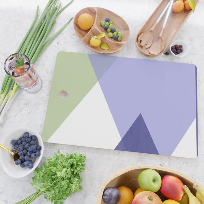 Geometrics - very peri & sage Cutting Board Gallery Image 2