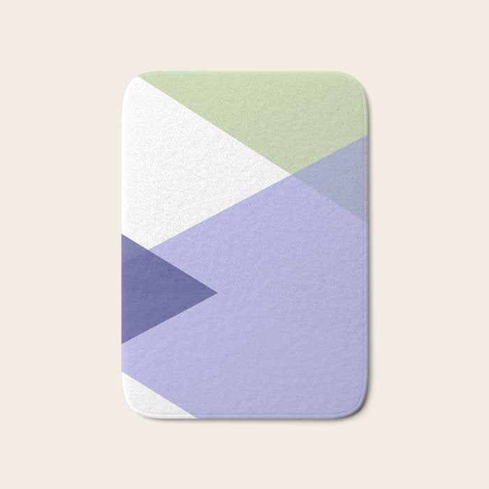 Geometrics - very peri & sage Bath Mat Gallery Image 1
