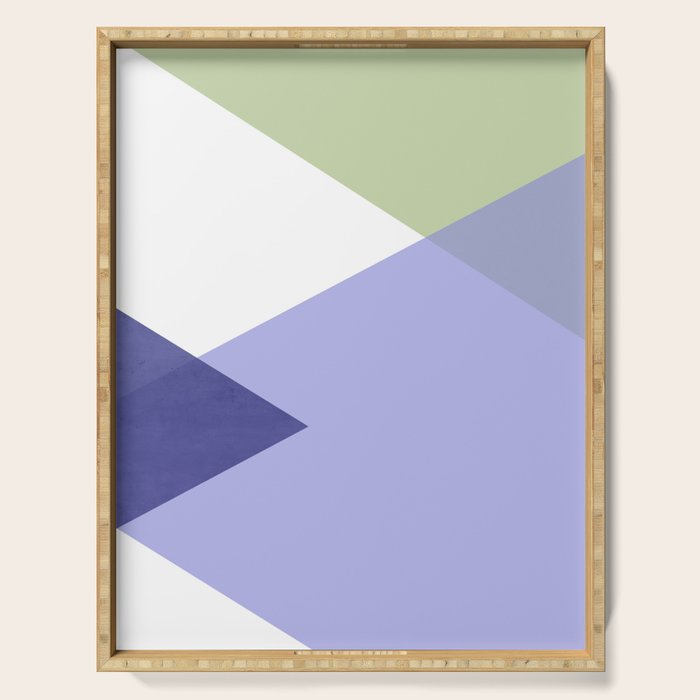 Geometrics - very peri & sage Serving Tray Gallery Image 1