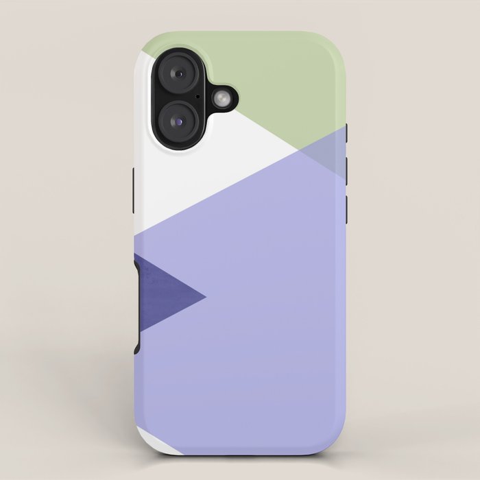 Geometrics - very peri & sage iPhone Case Gallery Image 1