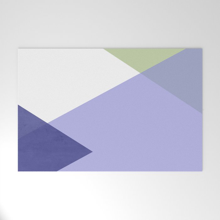 Geometrics - very peri & sage Welcome Mat Gallery Image 1