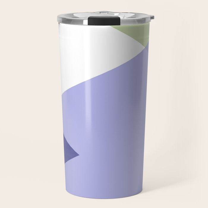 Geometrics - very peri & sage Travel Mug Gallery Image 1
