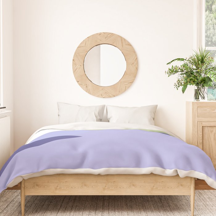 Geometrics - very peri & sage Duvet Cover Gallery Image 3