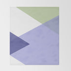 Geometrics - very peri & sage Throw Blanket Gallery Image 2