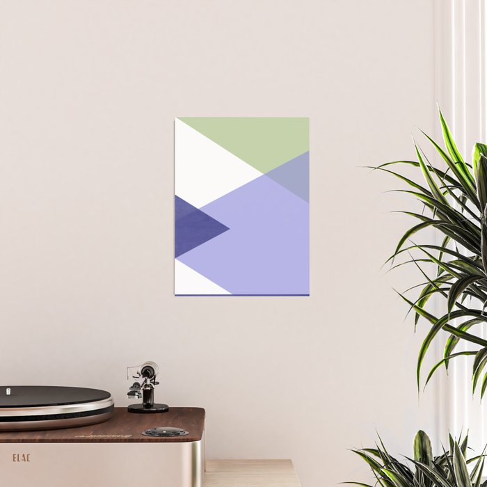 Geometrics - very peri & sage Poster Gallery Image 2