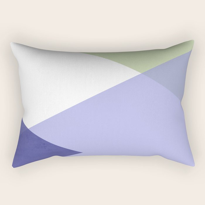 Geometrics - very peri & sage Rectangular Pillow Gallery Image 1