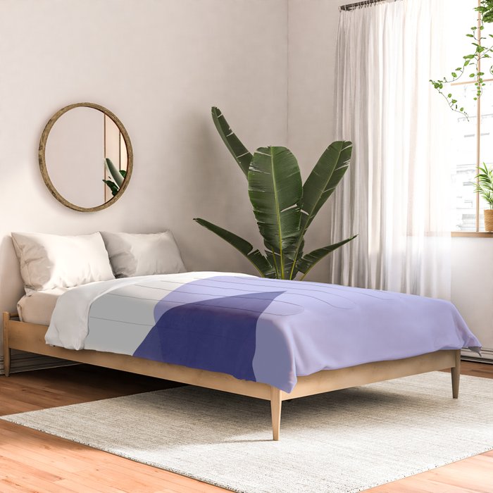 Geometrics - very peri & sage Comforter Gallery Image 2