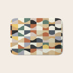 Retro Neutral Wavy Checker Bath Mat Gallery Image 1