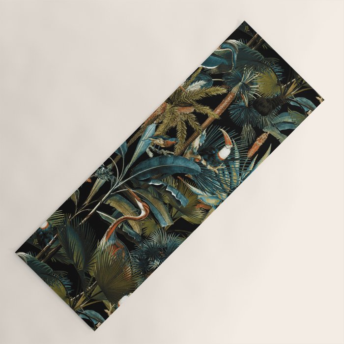 Jungle and Birds Yoga Mat Gallery Image 1
