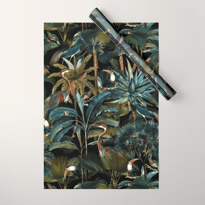Jungle and Birds Wrapping Paper Gallery Image 1