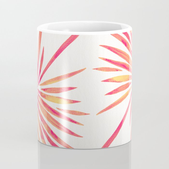Tropical Fan Palm - Pink Palette Coffee Mug Gallery Image 4