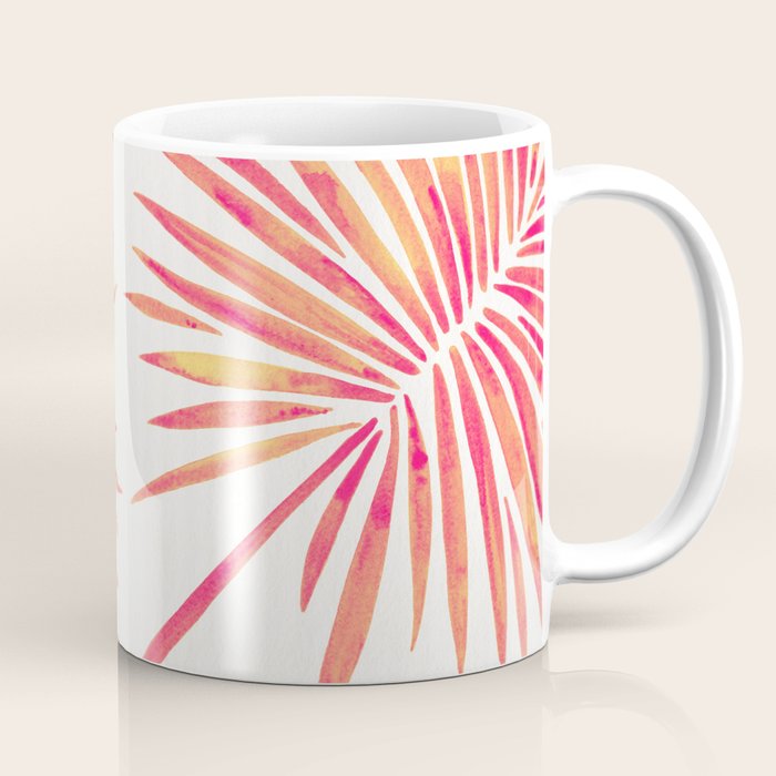 Tropical Fan Palm - Pink Palette Coffee Mug Gallery Image 1