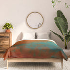 Aesthetic Copper and Aqua Blue Rust Comforter Gallery Image 3