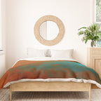 Aesthetic Copper and Aqua Blue Rust Duvet Cover Gallery Image 3