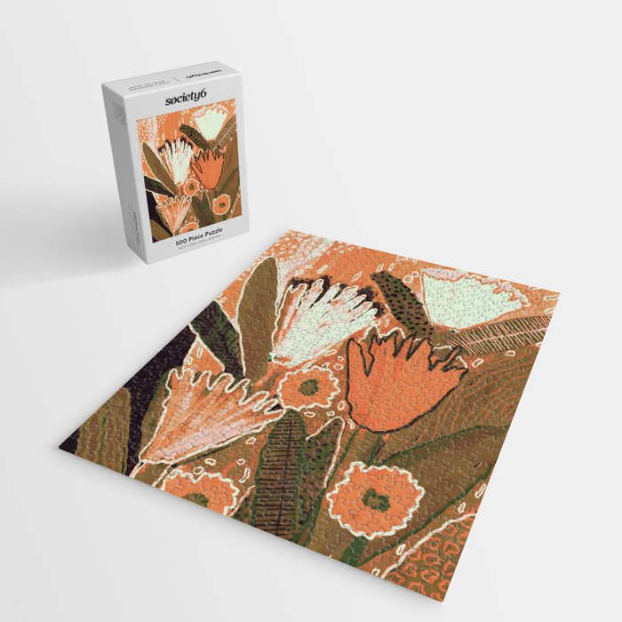 Magic Wildflowers / Orange Jigsaw Puzzle Gallery Image 2