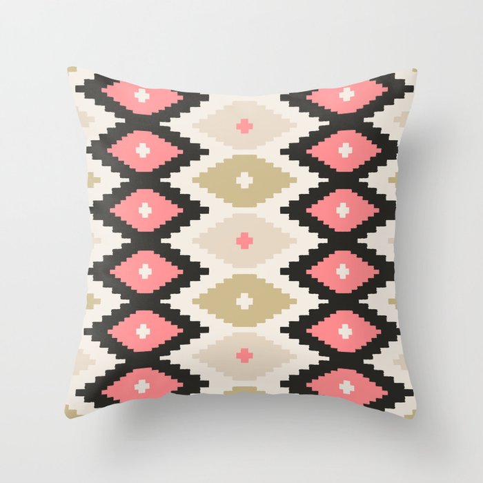 Southwest Geometric Shapes Throw Pillow Gallery Image 1