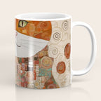 Gustav Klimt Style Cat with Geometric Patterns Coffee Mug Gallery Image 1