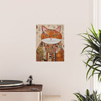 Gustav Klimt Style Cat with Geometric Patterns Poster Gallery Image 2