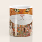 Gustav Klimt Style Cat with Geometric Patterns Coffee Mug Gallery Image 4