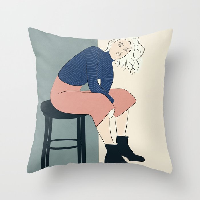 Serene Blue Throw Pillow Gallery Image 6