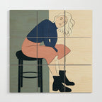 Serene Blue Wood Wall Art Gallery Image 1
