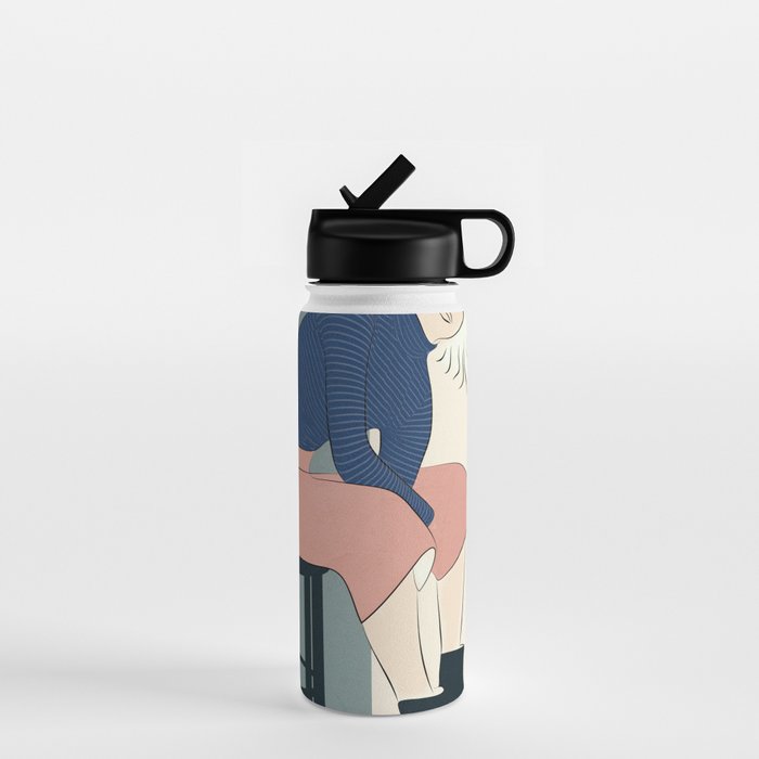 Serene Blue Water Bottle Gallery Image 1