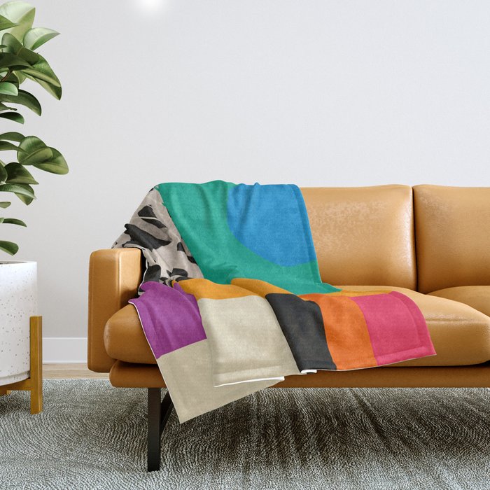 Mid Century Collage | PATTERN 07: The Retro Edition Throw Blanket Gallery Image 1