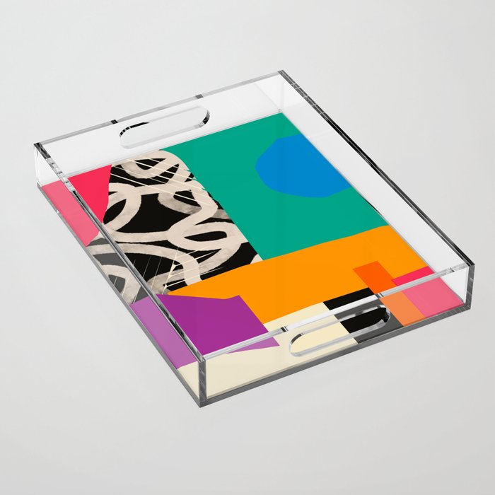 Mid Century Collage | PATTERN 07: The Retro Edition Acrylic Tray Gallery Image 1
