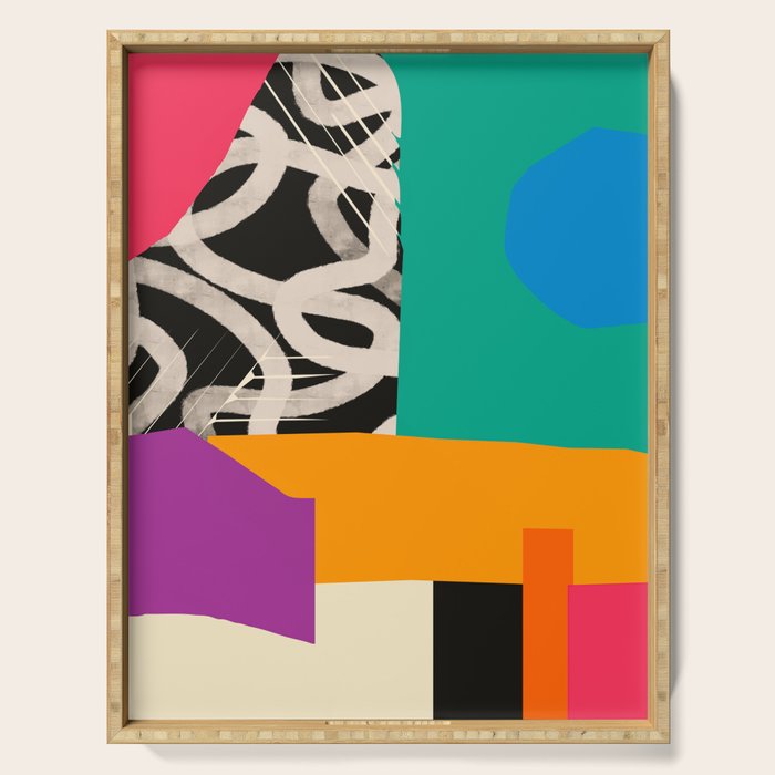 Mid Century Collage | PATTERN 07: The Retro Edition Serving Tray Gallery Image 1