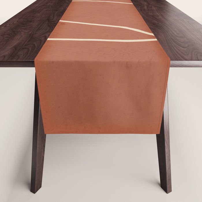 Minimal Abstract Art Landscape 2 Table Runner Gallery Image 1