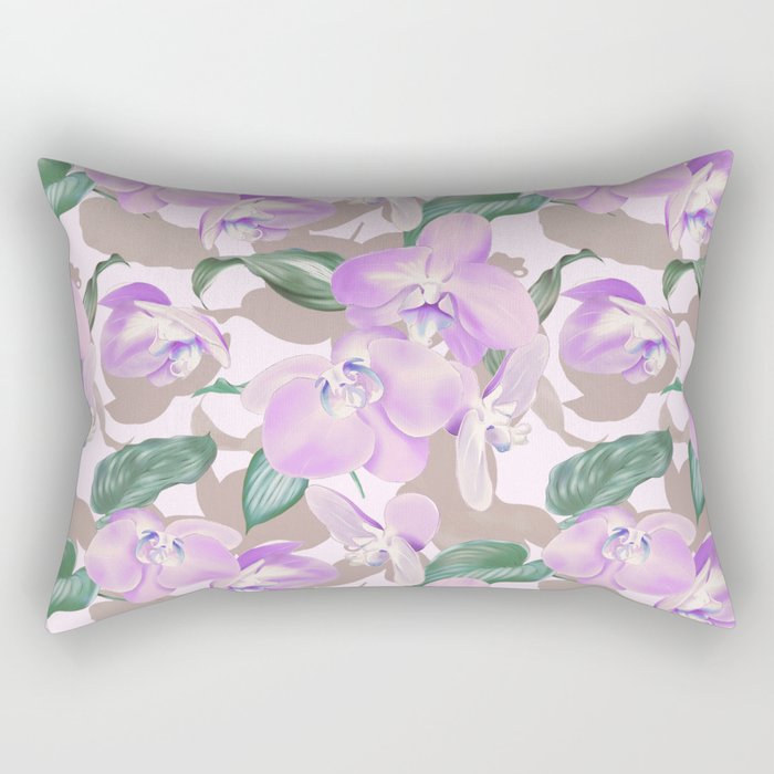 Lovely lilac exotic flowers L Rectangular Pillow Gallery Image 2