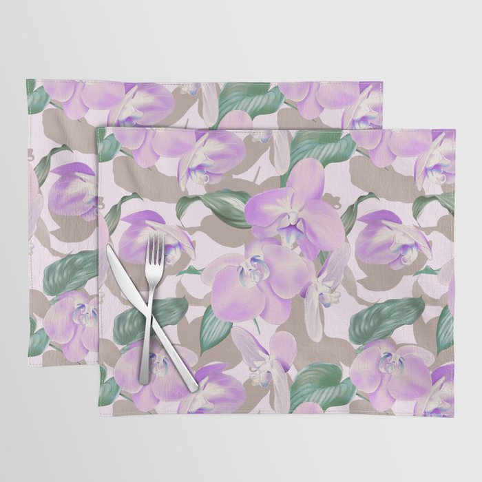 Lovely lilac exotic flowers L Placemat Gallery Image 1