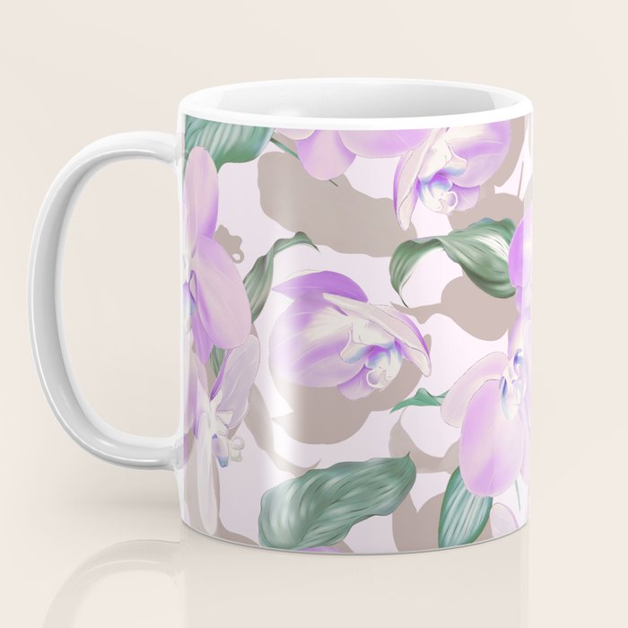 Lovely lilac exotic flowers L Coffee Mug Gallery Image 3