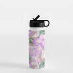 Lovely lilac exotic flowers L Water Bottle Gallery Image 1