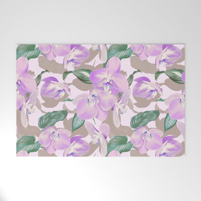 Lovely lilac exotic flowers L Welcome Mat Gallery Image 1