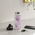 Lovely lilac exotic flowers L Water Bottle Gallery Image 4