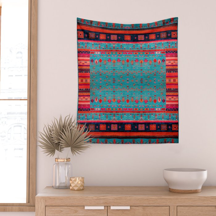Traditional Berber Bohemian Moroccan Handmade Fabric Style Fall Autumn Color Inspiration Wall Tapestry Gallery Image 2