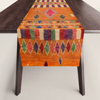 Orange Traditional Moroccan Design Table Runner Gallery Image 1