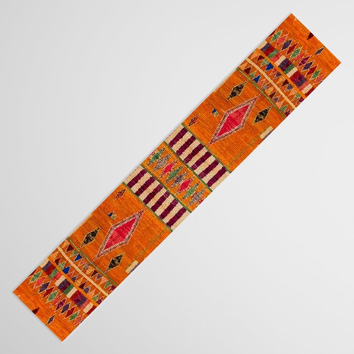 Orange Traditional Moroccan Design Table Runner Gallery Image 3