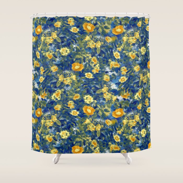 Vincent van Gogh Style Pattern Design Shower Curtain Gallery Image 1