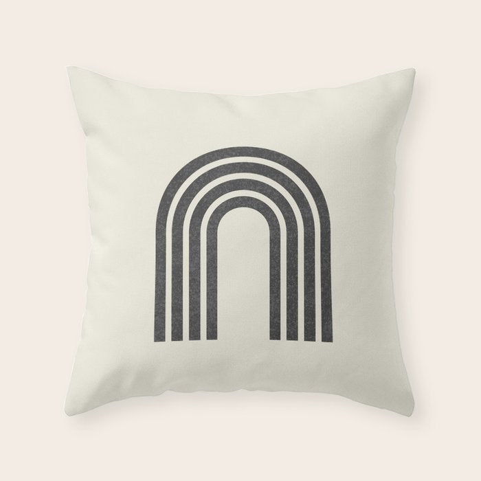 Woodblock arch Throw Pillow Gallery Image 6
