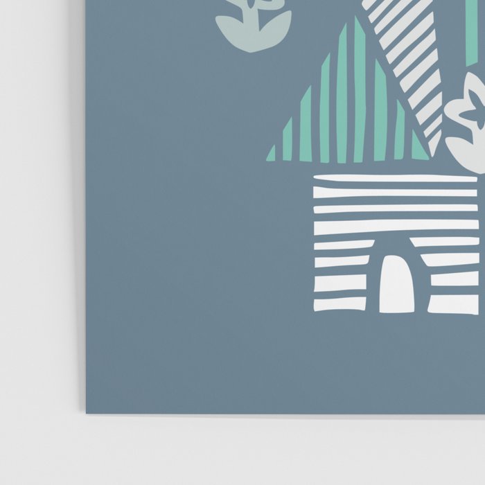 bonjour ma vie; City life collection blue teal Poster Gallery Image 3