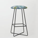 bonjour ma vie; City life collection blue teal Stool Gallery Image 1