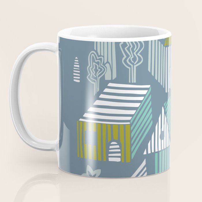 bonjour ma vie; City life collection blue teal Coffee Mug Gallery Image 3