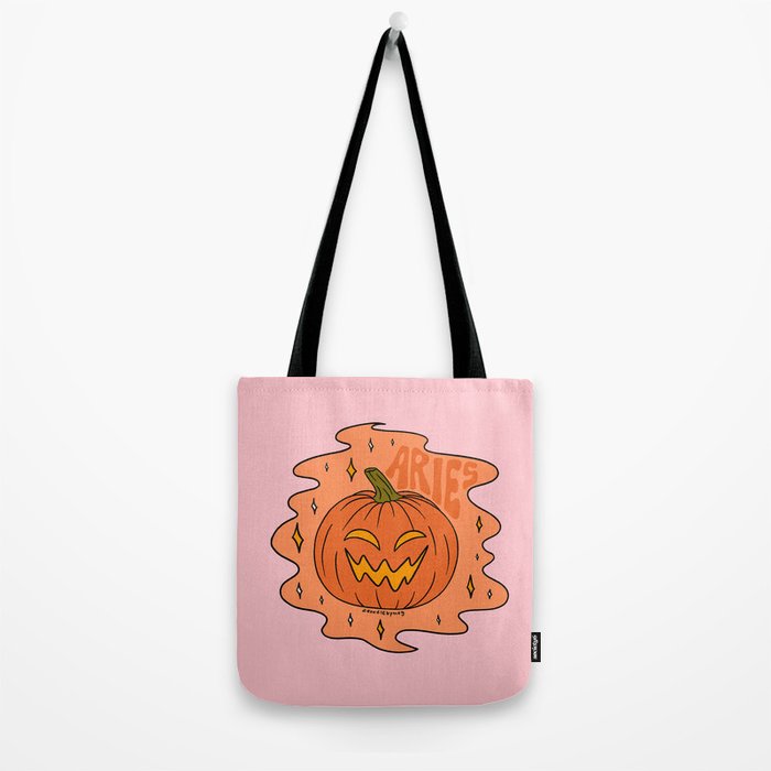 Aries Jack O Lantern Tote Bag Gallery Image 2