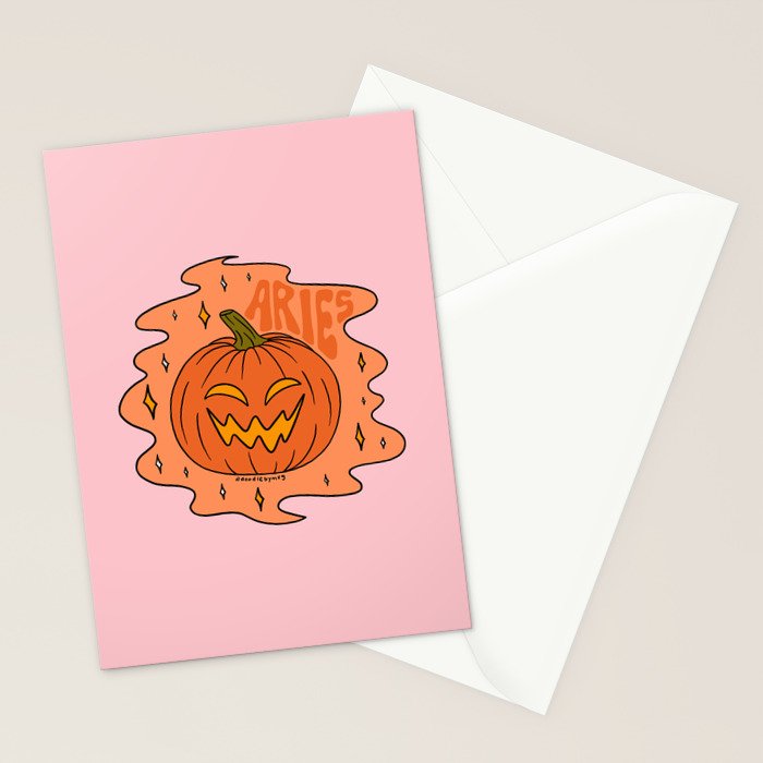 Aries Jack O Lantern Stationery Card Gallery Image 2