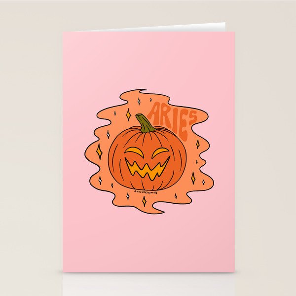 Aries Jack O Lantern Stationery Card Gallery Image 2